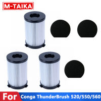 3ชิ้นแผ่นกรอง HEPA สำหรับ cecotec Conga thunderbrush 520 550 560 Ariete Handy FORCE 2761 2759 RBT เครื่องดูดฝุ่น cleane อุปกรณ์เสริม