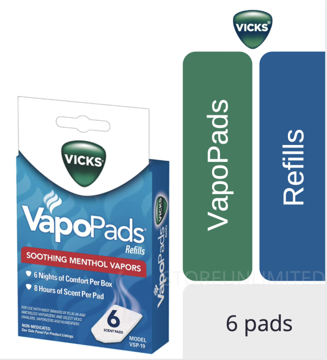 Vicks VapoPads Refill Pads, 6 count Lazada PH