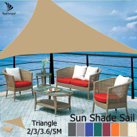 Anti-UV กันน้ำ Shade Sail Shelter สามเหลี่ยม Sunshade Protection 53.632M 98 UV Block Garden Terrace Canopy Pool Shade ผ้า