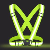 ✒✙ Reflective Vest Unisex High Visibility Adjustable Safety Vests Elastic Strip Security Traffic Night Working Running Cycling Vest