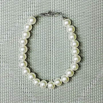 Diamond Pearl Bracelet in White Gold  Drip Project