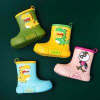 ◆ Factory childrens cartoon rain boots trample shit feeling galoshes antiskid rubber private light soft bottom children shoes