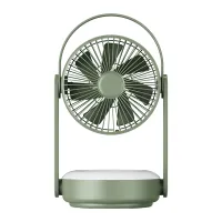 10000 MAh Wall-Mounted Fan with Night Light Free Punching Home Mute Fan Desktop Desktop Fan USB Charging Fan