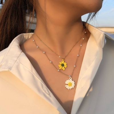 【cw】 Fashion Layered Pendant Necklace Female Small Chain Collar 2021 Jewelry ！