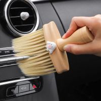 [COD] Guanqi cute car air outlet brush gap dust wooden handle cleaning tool lengthened bristles