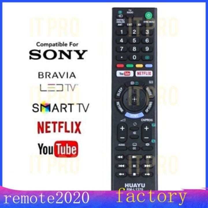 PROSony via RM-L1370 (RMT-TX300E) LED LCD SMART TV Remote Control with ...