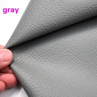 Gray Big Lychee Pattern PU Synthetic Leather Faux Leather Fabric Upholstery Car Interior Sofa Cover 54 Wide Per yard