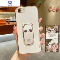 AnDyN Casing Case For  iphone 6 6s 7 8 Plus SE 2020 2022 SE3 SE 3 X Xr Xs Max Case With Panda Folding Bracket Stand Soft TPU Square Phone Case