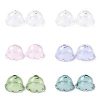 10pcs Glass Bead Cone Flower Loose Spacer End Beads Caps Charms For Jewelry Making Handmade Necklace Bracelets Accessories