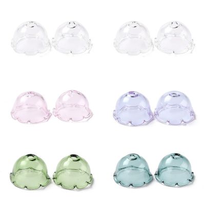 10pcs Glass Bead Cone Flower Loose Spacer End Beads Caps Charms For Jewelry Making Handmade Necklace Bracelets Accessories