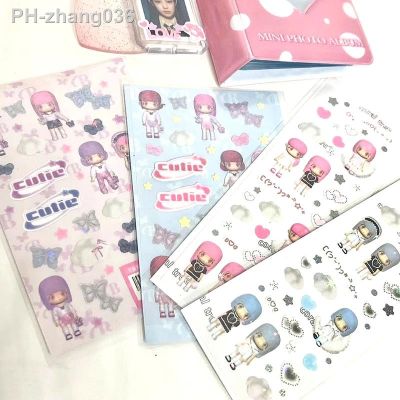 2pcs Korean Ins Cute modeling girl Sticker Scrapbooking DIY Album Decoration Sticker Aesthetic Personalized Kawaii Stationery