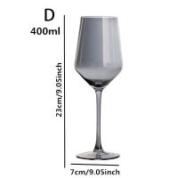 European Silver Grey Glass Goblet Flutes Household Party Lover Life Champagne Crystal Grape Red Wine Glasses Wedding Drinkware