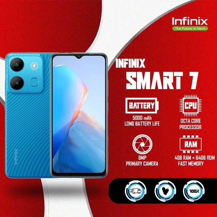 ⊙ Infinix Smart 7 LTE 4GB RAM 64GB ROM 6.6 inches IPS LCD 5000mAh ...