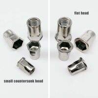 2/10pc M3 M4 M5 M6 M8 M10 M12 304 Stainless Steel Hex Hexagon Flat Head Countersunk Head Binding Rivet Nut Insert Rivnut Nutsert Nails Screws Fastener