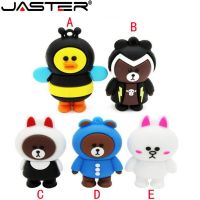 JASTER Cartoon bear model usb flash drive animal pendrive 4GB 8GB 16GB 32GB 64GB memory stick flash card U disk lovely gifts