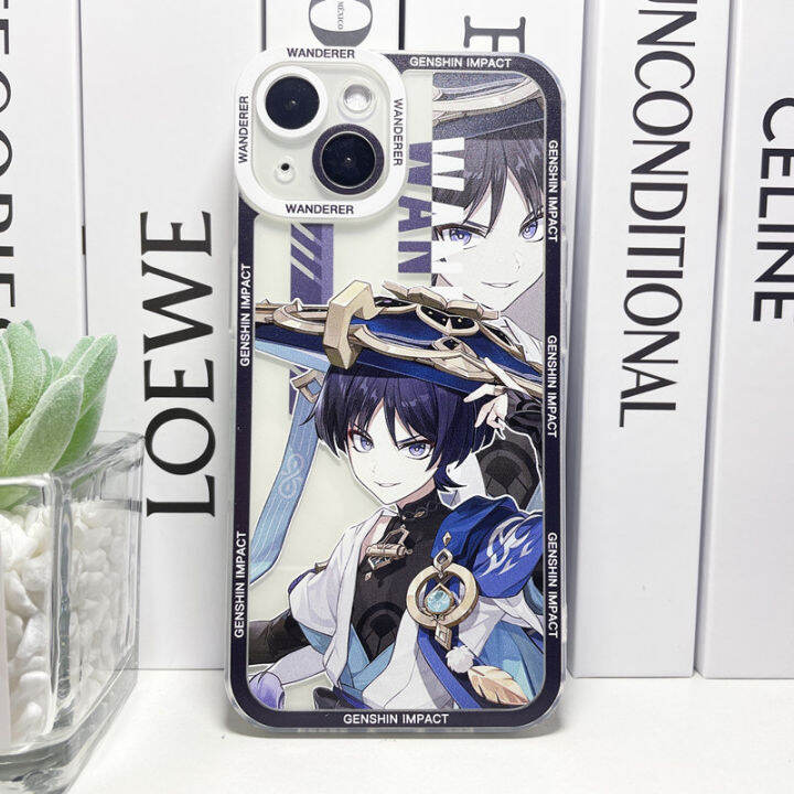 เคสสำหรับ-a55-oppo-a73-a74-a36-4g-a93-5g-a5s-a12-f17-f19เคสมือถือ-kamisato-ayaka-genshin-impact-zhongli-xiao-nahida-venti-soft-venti-ป้องกันการตกแบบใสซิลิโคนใส-tpu