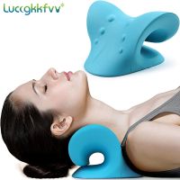 ﺴ๑ Neck Stretcher Massage Relaxer Cervical Chiropractic Traction Pillow Massager Pain Relief Neck Support Traction Corrector Device