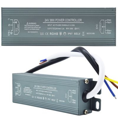 【CW】 WaterProof Supply DC24V 36W 60W 100W Switching Controller  Outdoor Lamp Strip Driver