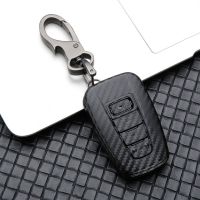 ♠◘◙ 2019 New Carbon car key cover key case For Toyota Camry CHR Corolla RAV4 Avalon Land Cruiser Prado Prius 2 3 4 Button 2018 2019