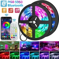 ไฟแถบไฟ LED Rgb 10ม. แถบ Led Usb แถบไฟ Led บลูทูธ5050SMD 5V ยืดหยุ่นได้เทปโคมไฟ LED ริบบิ้นสำหรับห้องทีวีเดสก์ท็อปไฟแบ็คไลท์