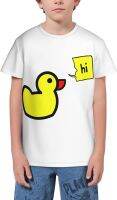 Hi Duck Youth Short Sleeve T-Shirts 3D Printing Crewneck Tee Shirt for Boys Teens