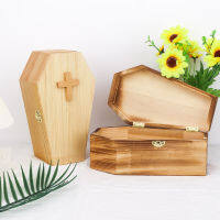 ไม้เนื้อแข็ง Urn ไม้ Love Cat Casket Memorial Cremation สัตว์ขนาดเล็ก Cat Dog Cross Casket Funeral Supplies