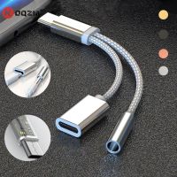 1pc 2 In 1 Type C To 3.5mm Headphone Jack Adapter USB C Aux Audio Data Cable Charging Cable For Samsung Xiaomi Phone Accessories