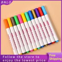 BNLO วาดภาพถาวรปากกาอะคริลิคกันน้ำทนทาน12ปากกามาร์กเกอร์สีปากกาทาสีโรงเรียน