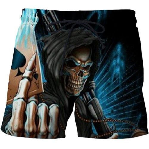 mens-clothing-2023-male-casual-3d-printed-crown-diamond-skull-beach-shorts-black-board-shorts-quick-dry-shorts-funny-swimsuit