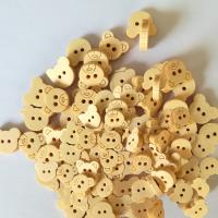 【YF】▤◇  100PCS Buttons Charms 2Holes Wood Sewing for Children Scrapbooking