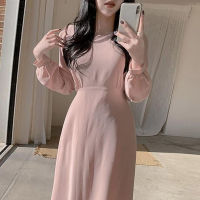 Nomikuma 2022 New Spring Women Dress Vintage Puff Sleeve Square Collar Dresses Korean High Waist Velvet Vestidos Femme