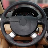 【YF】 Black Artific Leather Steering Wheel Cover for the chevrolet aveo LOVA buick Excelle daewoo gentra 2013 2015 lacetti 2006 - 2012