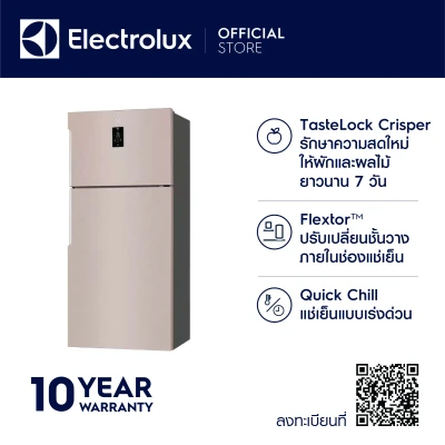 Electrolux ตู้เย็น 2 ประตูรุ่น ETE5720B-G ช่องแช่แข็งบน ขนาดความจุ 537 ลิตร (18.9คิว)