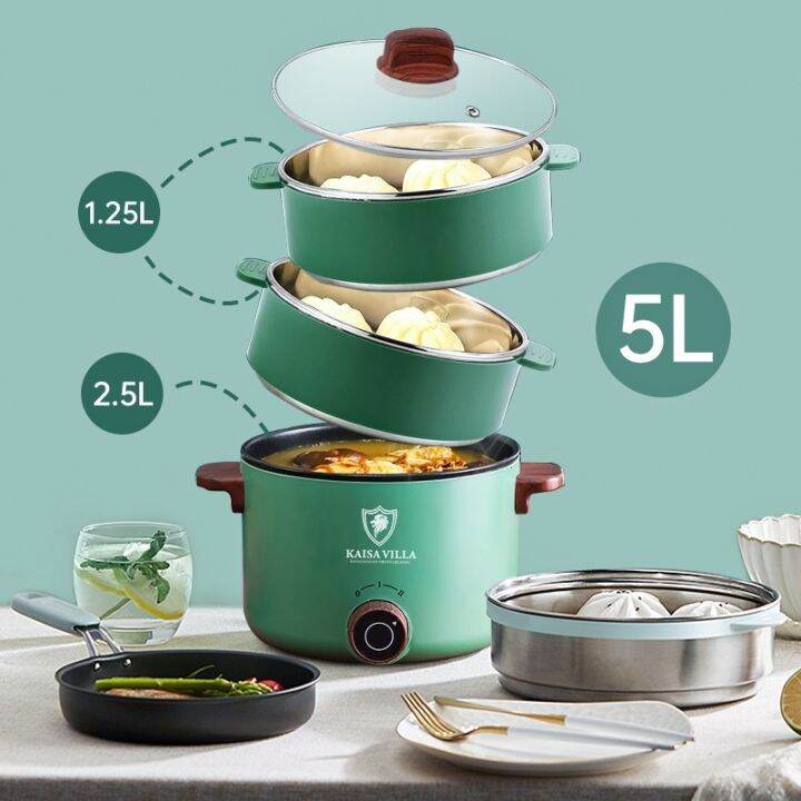 Kaisa Villa rice cooker with steamer electric steamer 3 layer multi cooker electric rice cooker