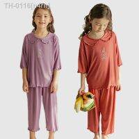 ❉┇ n4rn Crianças pijamas conjunto para meninas 2022 primavera outono bebê terno adolescente nightwear dos desenhos animados crianças homewear