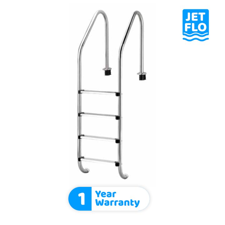 Jetflo Stainless Steel Swimming Pool Step Ladder with Builtin P