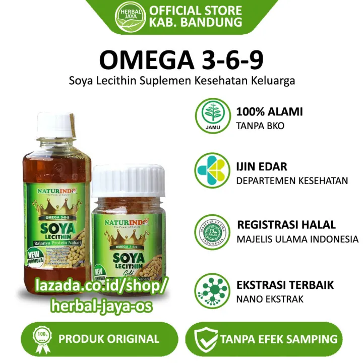 Soya Lecithin Omega 3 6 9 Vitamin Daya tahan Tubuh Dewasa Vitamin Anak