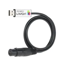 【❉HOT SALE❉】 gewanfu1881881 Lixada เป็นอะแดปเตอร์ Dmx อินเตอร์เฟซ Led Dmx512คอมพิวเตอร์ Pc อุปกรณ์ควบคุมไฟเวทีหรี่แสง Usb