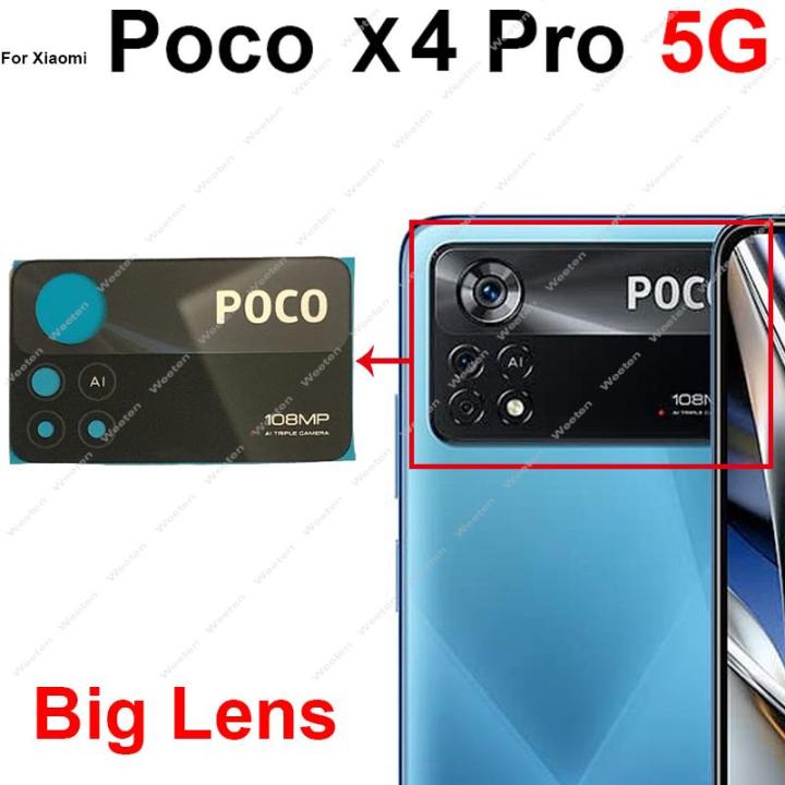 เลนส์กระจกกล้องถ่ายรูปหลังสำหรับเปลี่ยนเลนส์แก้วกล้องมองหลังหลัก-pocophone-poco-x4-pro-5g-xiaomi