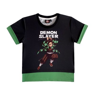 DEMON SLAYER :  DENYT1001  เสื้อยืดเด็กดาบพิฆาตอสูร  ลิขสิทธิ์แท้