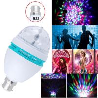 【No-profit】 kallidora หลอด LED RGB B22โคมไฟ LED อัตโนมัติสำหรับเวทีแบบหมุนได้ AC85V-265V 110V 220V 6W ของตกแต่งบ้านดิสโก้ปาร์ตี้เต้นรำ