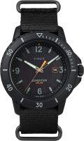 Timex Mens Expedition Gallatin Solar-Powered Watch Black/Orange