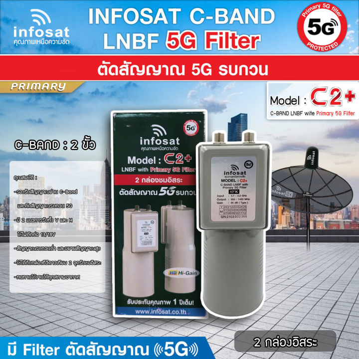 lnbf-infosat-รุ่น-c2-ระบบ-c-band-ตัดสัญญาณรบกวน-5g