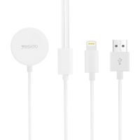 สายชาร์จ Yesido 2in1 สายชาร์จ2หัว USB to แอปเปิ้ลวอช + ไลท์นิ่ง สายชาร์จนาฬิกา สมาร์ทวอทช์ สายชาร์จแอปเปิ้ลวอช