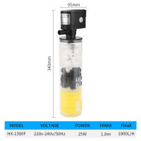 (25W) ตู้ปลากรองปลาสามในหนึ่งเดียวปั๊มกรองอากาศตู้ปลาวัสดุกรองในตัวกรองสามในหนึ่งเดียว