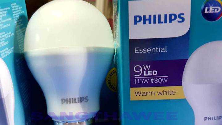 philips-หลอดไฟ-led-essential-bulb-9-วัตต์-9w-ขั้ว-e27-แสงเหลือง-วอมไวท์-warm-white-หลอดไฟ-led-ไฟ-led-light-ไฟled-ไฟแต่งห้อง-ไฟตกแต่งห้อง