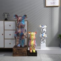 กระปุกออมสินเรซิ่น รูปการ์ตูนหมีโหด สร้างสรรค์ สําหรับตกแต่งบ้าน ห้องนั่งเล่น ตู้ทีวี