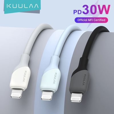 【jw】✴  KUULAA MFi Lightning Cable iPhone 14 13 12 XS X PD30W Fast Charging USB C to for 8 7 6 s Cord