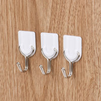 Kitchen supplies 6PCS Strong Adhesive Hook Wall Door Sticky Hanger Holder Kitchen Bathroom White housekeeper on wall