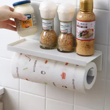 1pcs ABS Kitchen Paper Roll Holder Towel Hanger Rack Bar Cabinet